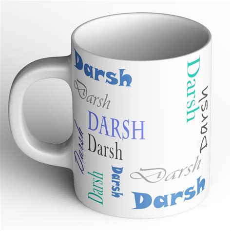 Buy Abaronee Personalized Darsh Name Printed Ceramic Coffee Mug 350 ml ...