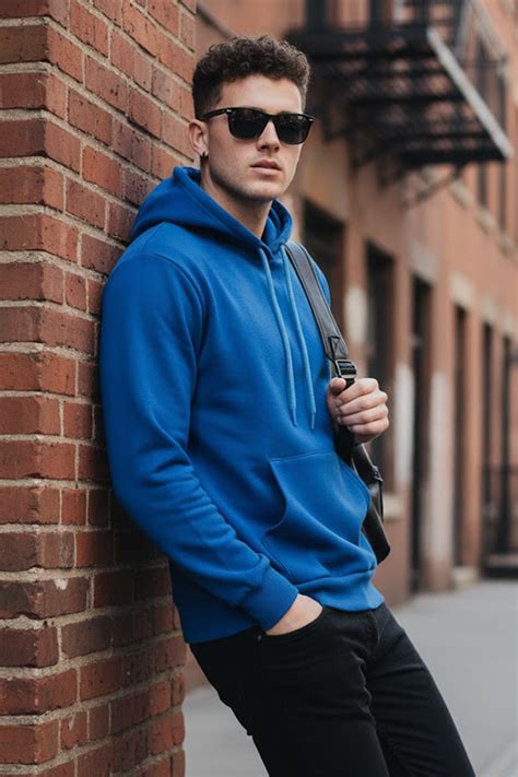 Buy Classic Men Plain Blue Hoodie at Best Price in India – Veirdo
