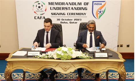 Historic MoU between AIFF and CAFA to enhance Indian Football's global ...