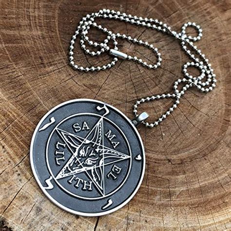 Church of Satan Jewelry The Sigil of Baphomet SAMAEL-LILITH Inverted ...