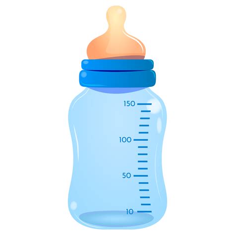 Blue Baby Bottle Clipart