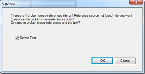 Word Cross Reference Not Working 的图像结果