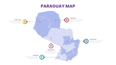 A map of the paraguay paraguay infographic vector illustration with ...