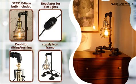 Buy DREAMY WALLS Table Lamp for Living Room, Fully Dimmable Lights ...