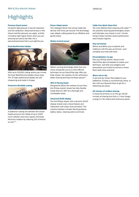 Philips S9982/50 Shaver Series 9000 Wet & Dry Electric Shaver – ET ...