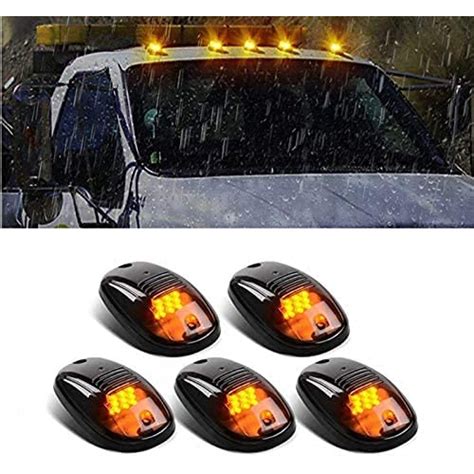 Roof Marker Hummer Style LED Lights with Smoke Glass Amber Color For ...