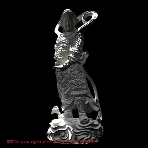韦陀模型,佛的护法神之一_雕塑角色模型下载-摩尔网CGMOL