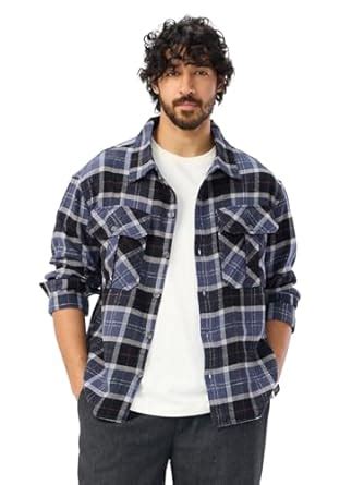 Buy The Souled Store Plaid: Eclipse Men and Boys Long Sleeves Collared ...