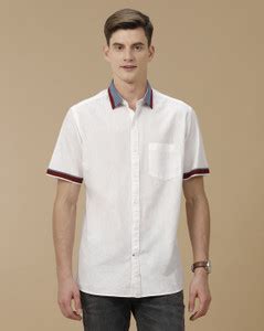 CAVALLO BY LINEN CLUB Men Solid Casual White Shirt - Buy CAVALLO BY ...