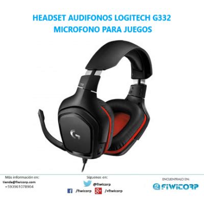 HEADSET AUDIFONOS LOGITECH G332 MICROFONO PARA JUEGOS - FIWICORP S.A.