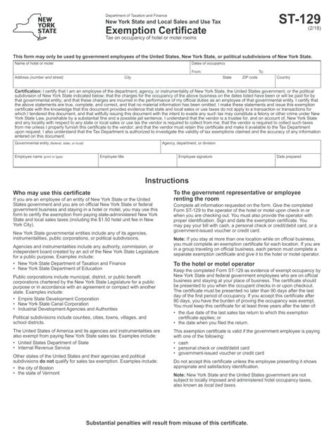 NY DTF ST-129 Form - Fill Online, Printable, Fillable, Blank - pdfFiller