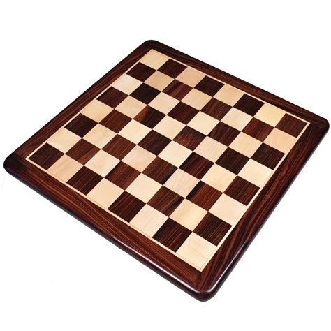 21" Large Flat Rosewood & Maple Wood Chess Board