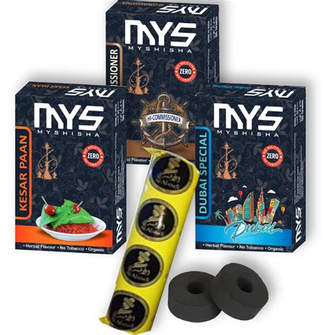 MYSHISHA (100% Nicotine and Tobacco Free) Hookah Accessories Hi ...