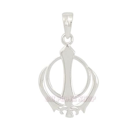 Sikh Khanda Sahib Pendant in Pure Silver online