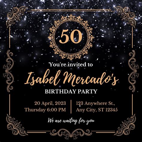 50th Birthday Invitation Cards Printable - Printable Free Templates