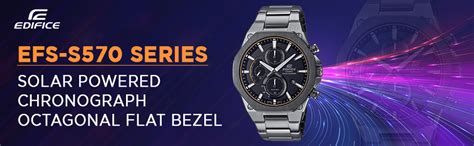 Casio EDifice EFS-S570DC-1AUDF Gray Analog Dial Gray Ion Plated ...