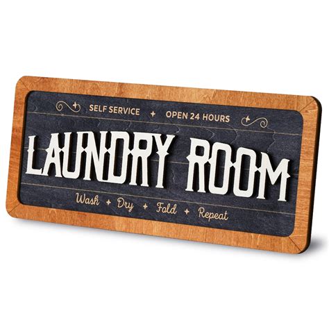 Amazon.com: Woodamore Laundry Sign for Laundry Room Decor - Laundry ...