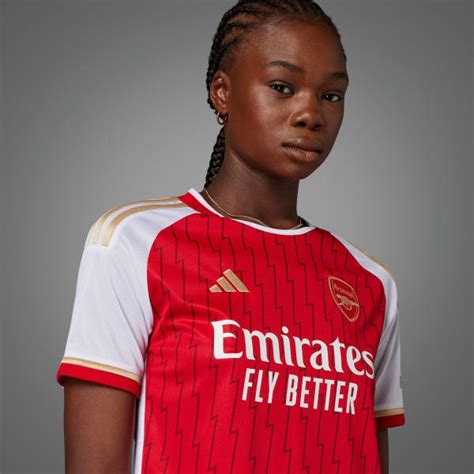 adidas Women's Soccer Arsenal 23/24 Home Jersey - Red | Free Shipping ...
