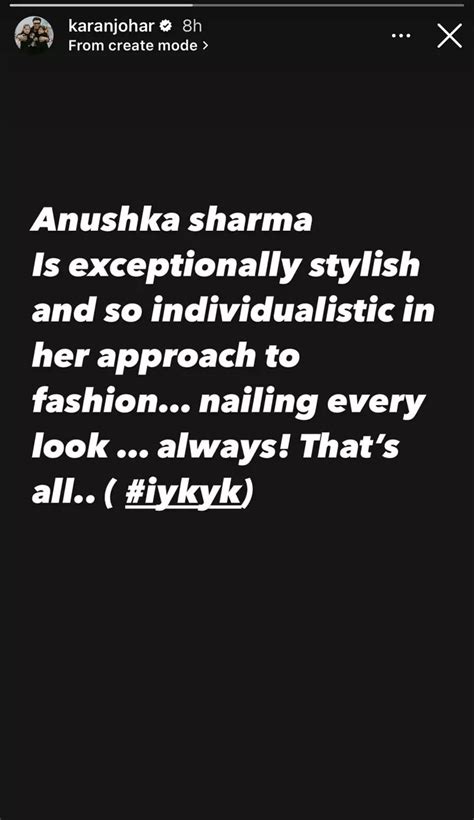 Did He Drunk Post This? Karan Johar's Post Praising Anushka Sharma's ...