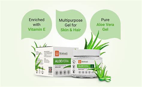 KRISHNA'S HERBAL & AYURVEDA Aloe Vera Gel - 250 g Pure White Non-Sticky ...