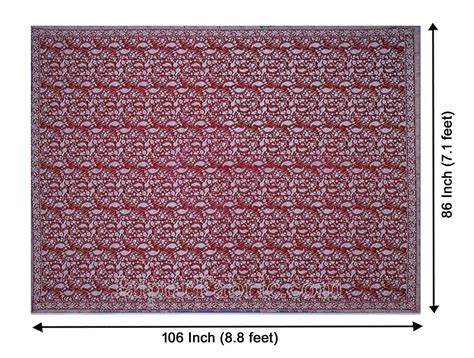 Double Bedsheet Maroon Red Paisley Floral Pattern – JaipurFabric®