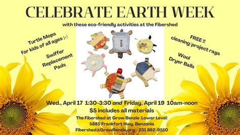 Celebrate Earth Week @ The Fibershed, Grow Benzie, Benzonia, 19 April ...