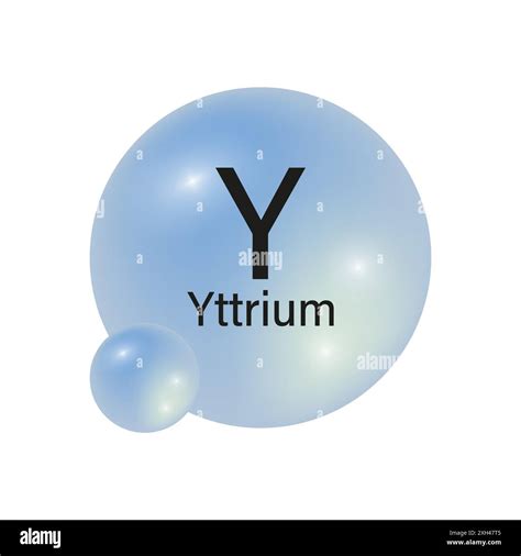 Yttrium element icon. Glossy blue sphere. Chemical symbol Y. Vector illustration Stock Vector ...