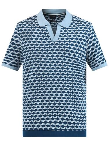 Buy Ted Baker Men Dark Blue Geometric Jacquard Polo for Men Online ...