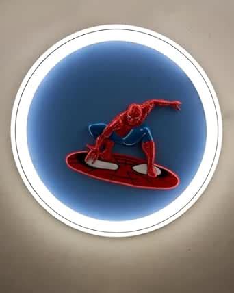 Proudome Spiderman Ceiling Light Kids Room LED Light Decorative Acrylic ...