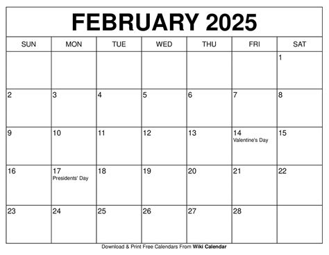 Printable February 2025 Calendar - Wiki Calendar | Apache OpenOffice ...