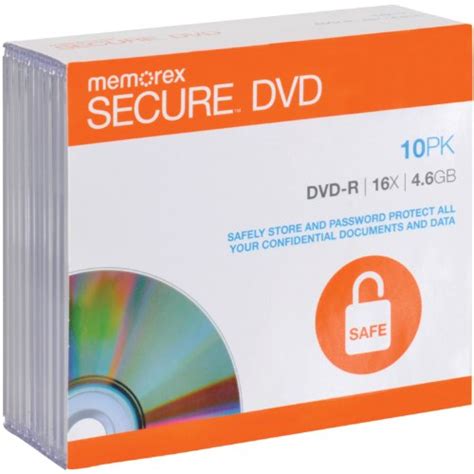 Buy Memorex 98968 Secure DVD-Rs with AES 256-Bit Software Encryption ...