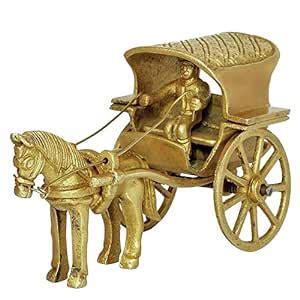 Buy SkyWalker Vintage Brass Horse Cart Showpiece | Table Decor |Home ...