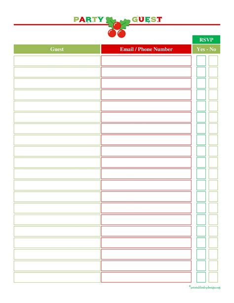 Christmas Party Planning Checklist