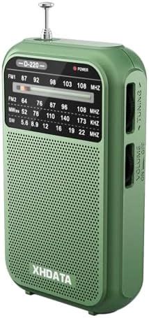 Portable HiFi AM/FM Radio Pocket Radio Player Operated Portable Radio ...
