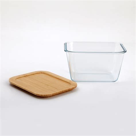 Buy Palestine Glass Storage Canister with Bamboo Lid - 2.5L from Home ...