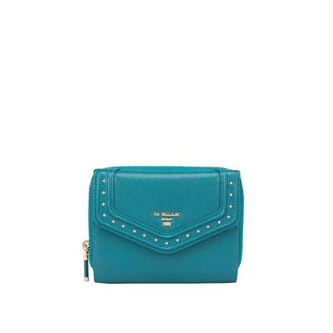 Buy Da Milano Genuine Leather Teal Ladies Wallet Online