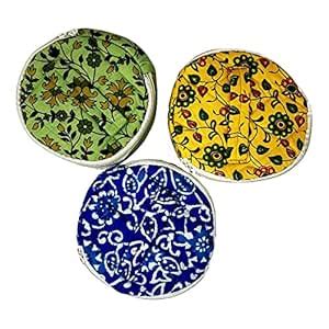 SPS Cotton Round Roti Chapati Cover Set with Zip (Multicolored, 3 Piece ...