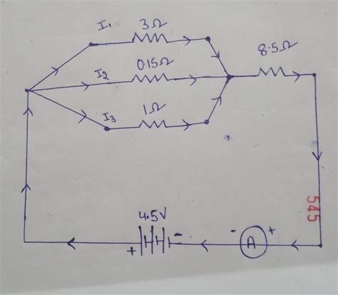 three resistors 3 ohm 1.5ohm and 1 ohm are connected in parallel. the ...