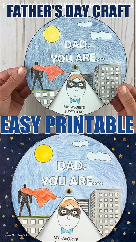 Father s day superhero spinner craft – Artofit