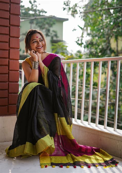 Black Colorblock Cotton with pompoms – Amrapali Boutique