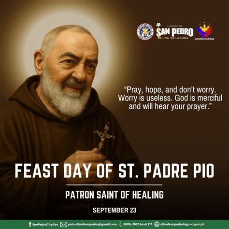 Blessed Feast Day of St. Padre Pio! - City of San Pedro, Laguna