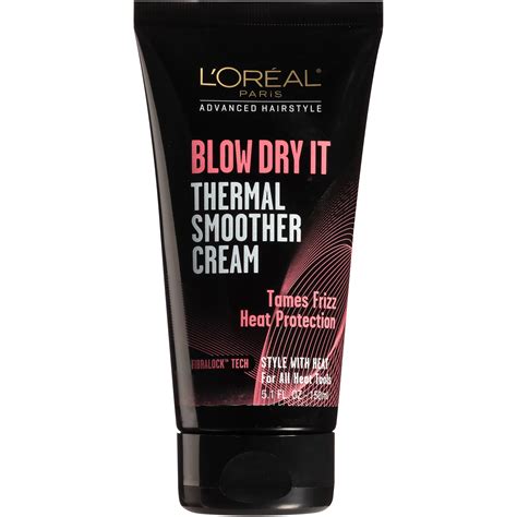 L'Oréal Paris Advanced Hairstyle BLOW DRY IT Thermal Smoother Cream ...