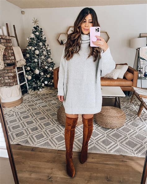 'SAMANTHA' TURTLENECK KNIT DRESS | Fall outfits, Knit dress, Fashion