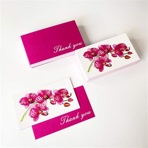Buy Delicate Greetings Mini Thank You Cards - Set of 100 Flat Cards ...