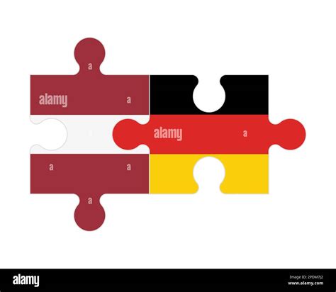 Connected puzzle of flags of Latvia and Germany, vector Stock Vector ...