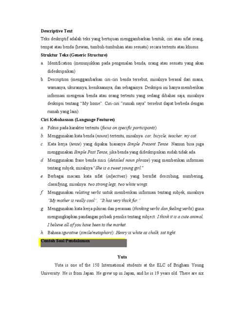 Image result for Definition Descriptive Text