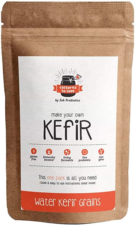 Zoh Probiotics' Kefir Cultures To Love Live Water Kefir Grains | 25 G ...