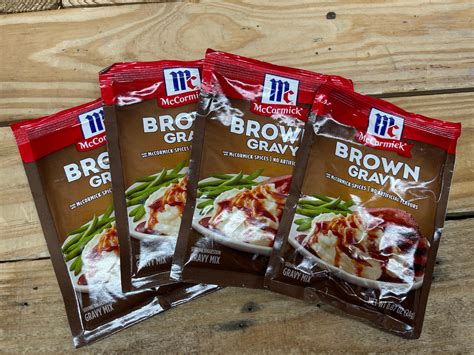 Lot - lot of four McCormick brown gravy packs