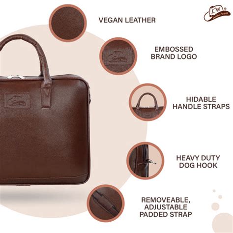 Leather World Sleek & Stylish Unisex PU Leather Office Messenger Bag ...