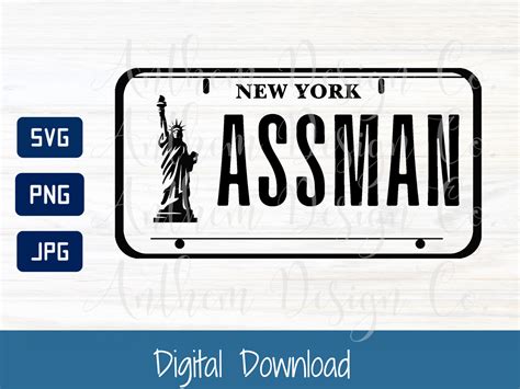 Assman license plate svg – AnthemDesignCompany